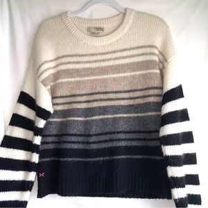 Label + thread Baby Alpaca Merino Wool Sweater in Black, Gray, and Cream